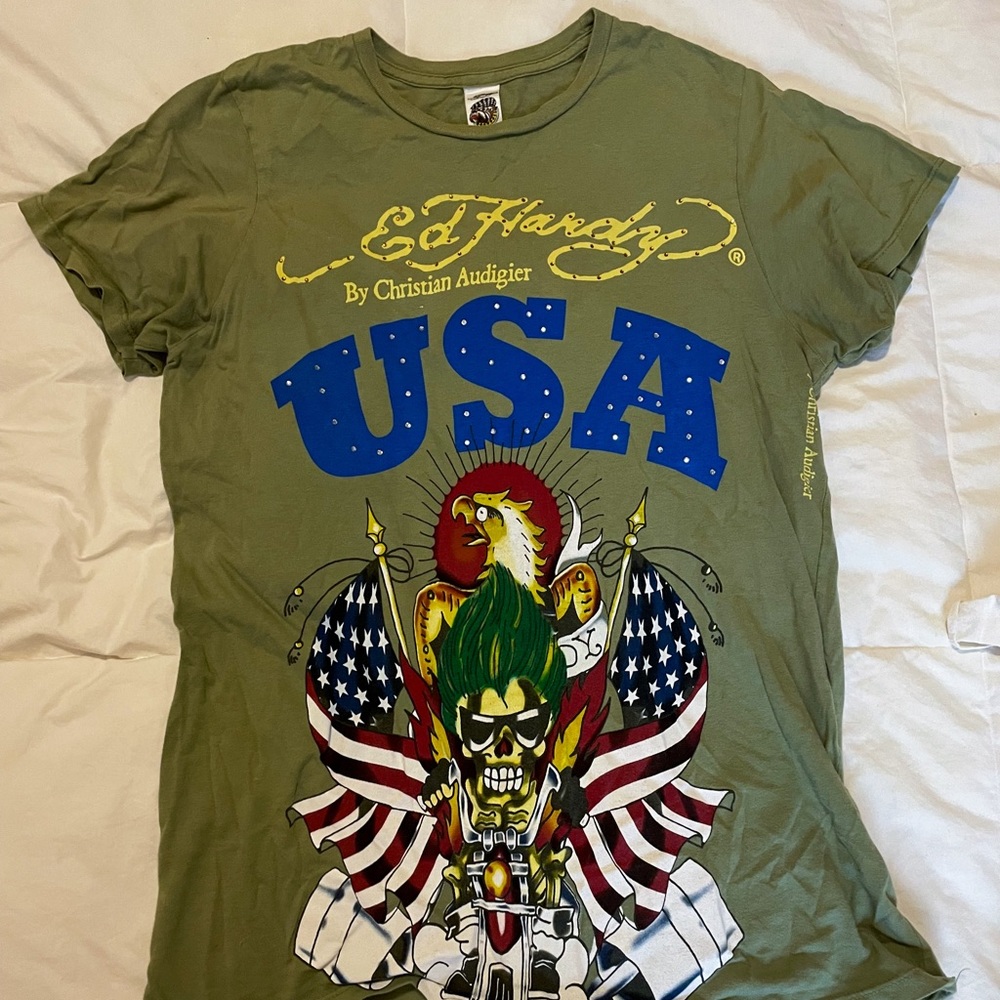 Vintage Ed Hardy by Christian Audiguer USA Tee.
